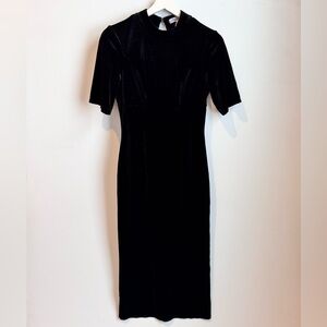 NWT BCBGeneration Black Velvet Midi Dress Size 4